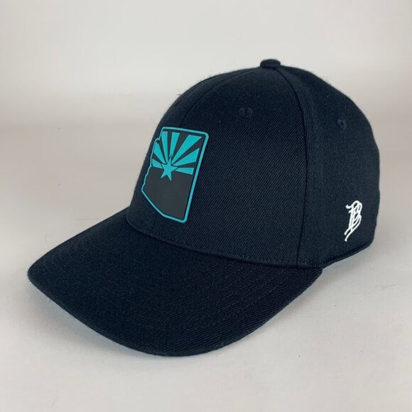 Branded Bills State of Arizona Black Essential 400 Stretch Fitted Hat Mens L/XL - Picture 1 of 6